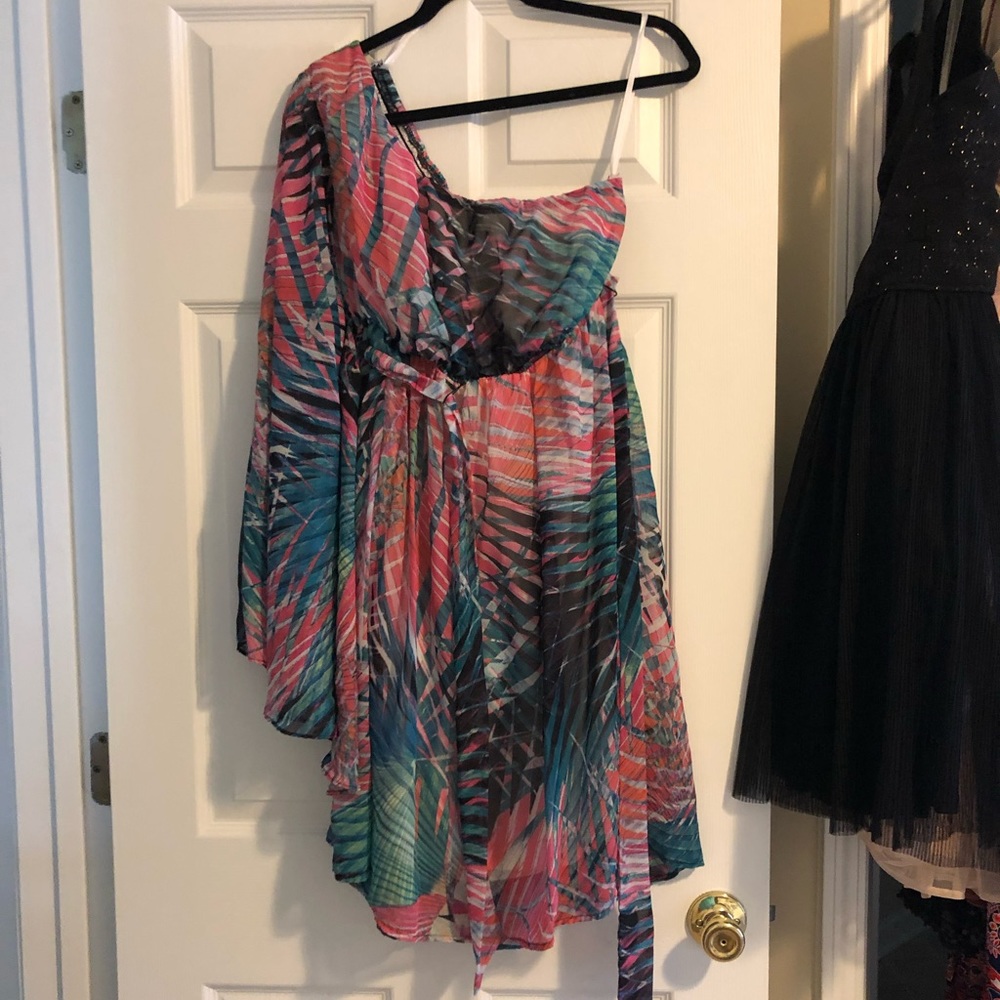 Torrid tropical on shoulder dress